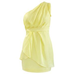 BCBGeneration One Shoulder Cocktail Mini Dress Black Size 2